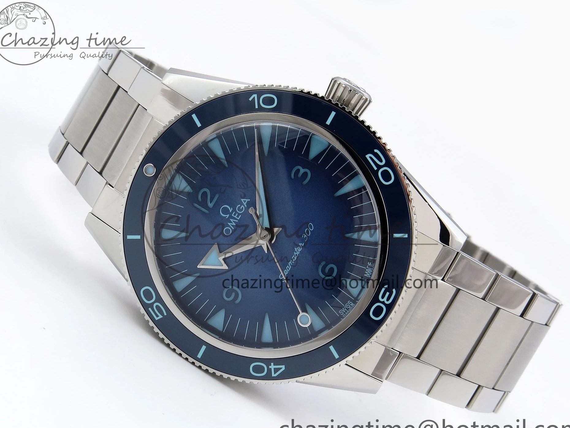 0504 Seamaster 300 Heritage VSF 1:1 Best Edition Blue Dial on SS Bracelet A8912 Super Clone Packable 7716